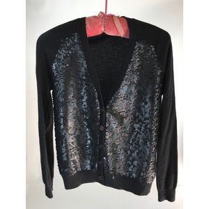 Wallace madewell cardigan sweater sequined euc med